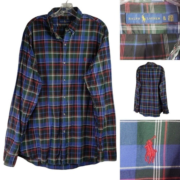 Polo Ralph Lauren Other - Polo Ralph Lauren Oxford Men's XL Multicolor Plaid LS Button Down Shirt
